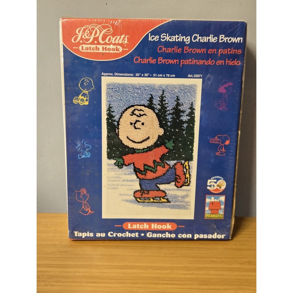Vintage J&P Coats Peanuts Ice Skating Charlie Brown. SEALED